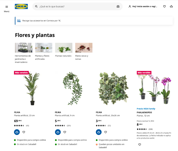 Estas son las plantas artificiales más vendidas de Ikea: son realistas, e  ideales para dar un